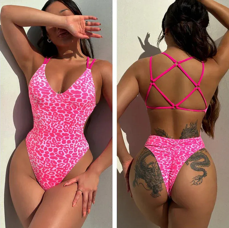 Maillot de bain une pièce femme Darsjucbd 2025 – Dos croisé, style sportif et chic